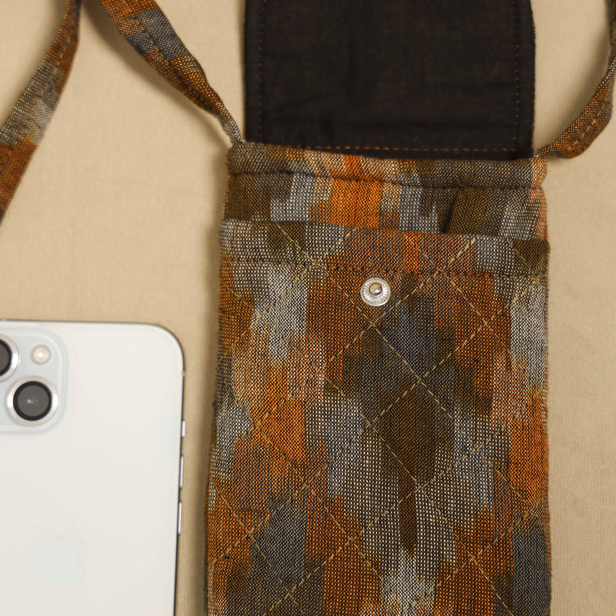 Multicolor Pochampally Ikat Cotton Sling Mobile Pouch