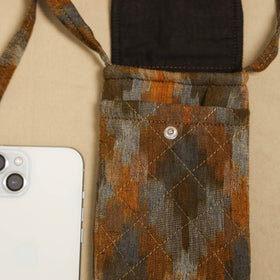 Multicolor Pochampally Ikat Cotton Sling Mobile Pouch