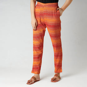 Multicolor - pochampally ikat cotton tapered casual pant