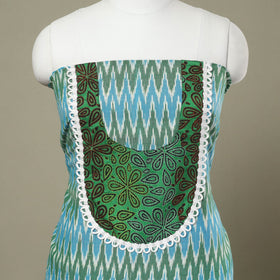 Multicolor Pochampally Ikat Patchwork Cotton Kurta Material