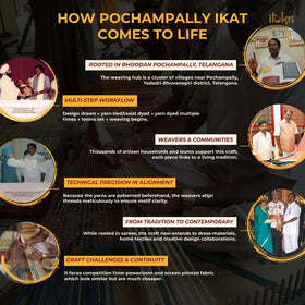 Multicolor - pochampally ikat patchwork cotton unstitched