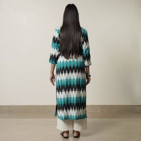 Buy Pochampally Ikat Weave Cotton Straight Kurta 15 Online at iTokri.com
