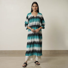 Buy Pochampally Ikat Weave Cotton Straight Kurta 15 Online at iTokri.com
