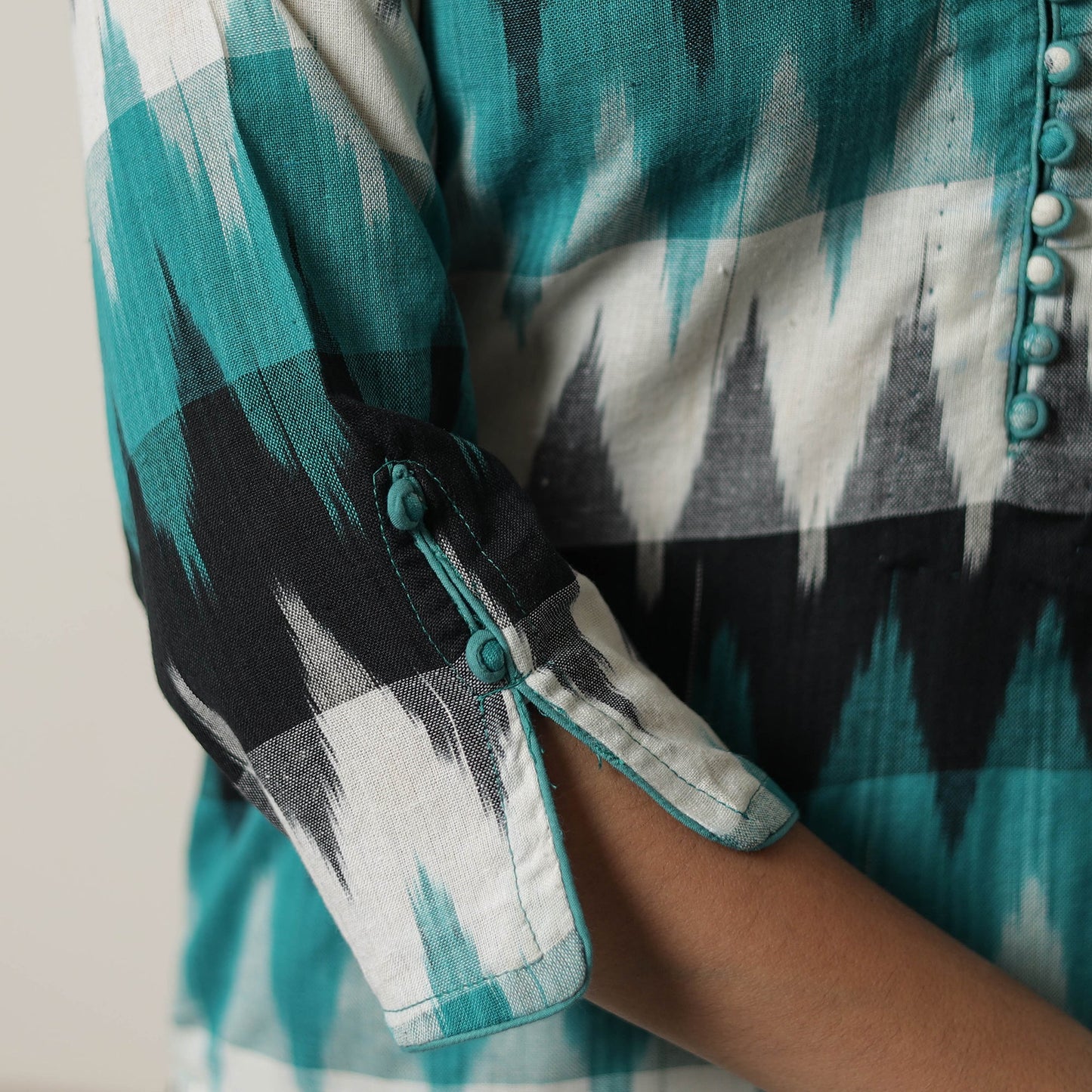 Buy Pochampally Ikat Weave Cotton Straight Kurta 15 Online at iTokri.com