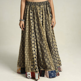 Multicolor - printed 24 kali patchwork cotton long skirt 25