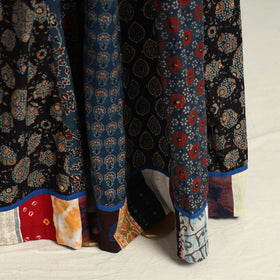 Multicolor - printed 24 kali patchwork cotton long skirt 27