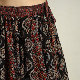Buy Ajrakh Block Printed 24 Kali Patchwork Cotton Long Skirt 34 Online at iTokri.com