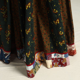 Multicolor - printed 24 kali patchwork cotton long skirt 35