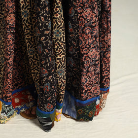  Ajrakh Block Printed 24 Kali Patchwork Cotton Long Skirt 40 