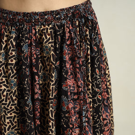  Ajrakh Block Printed 24 Kali Patchwork Cotton Long Skirt 40 