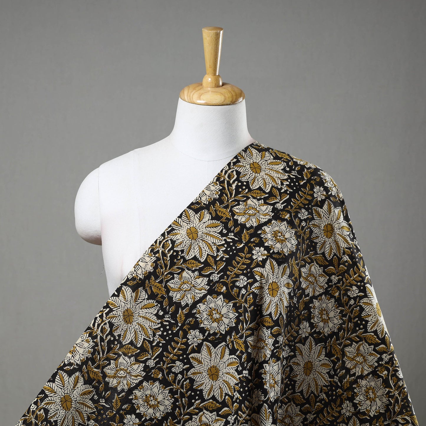Multicolor Block Printed Cotton Bagru Kalamkari Fabric