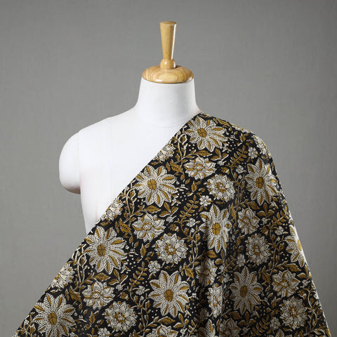 Multicolor Block Printed Cotton Bagru Kalamkari Fabric