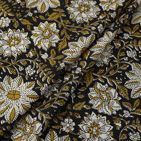Multicolor Block Printed Cotton Bagru Kalamkari Fabric