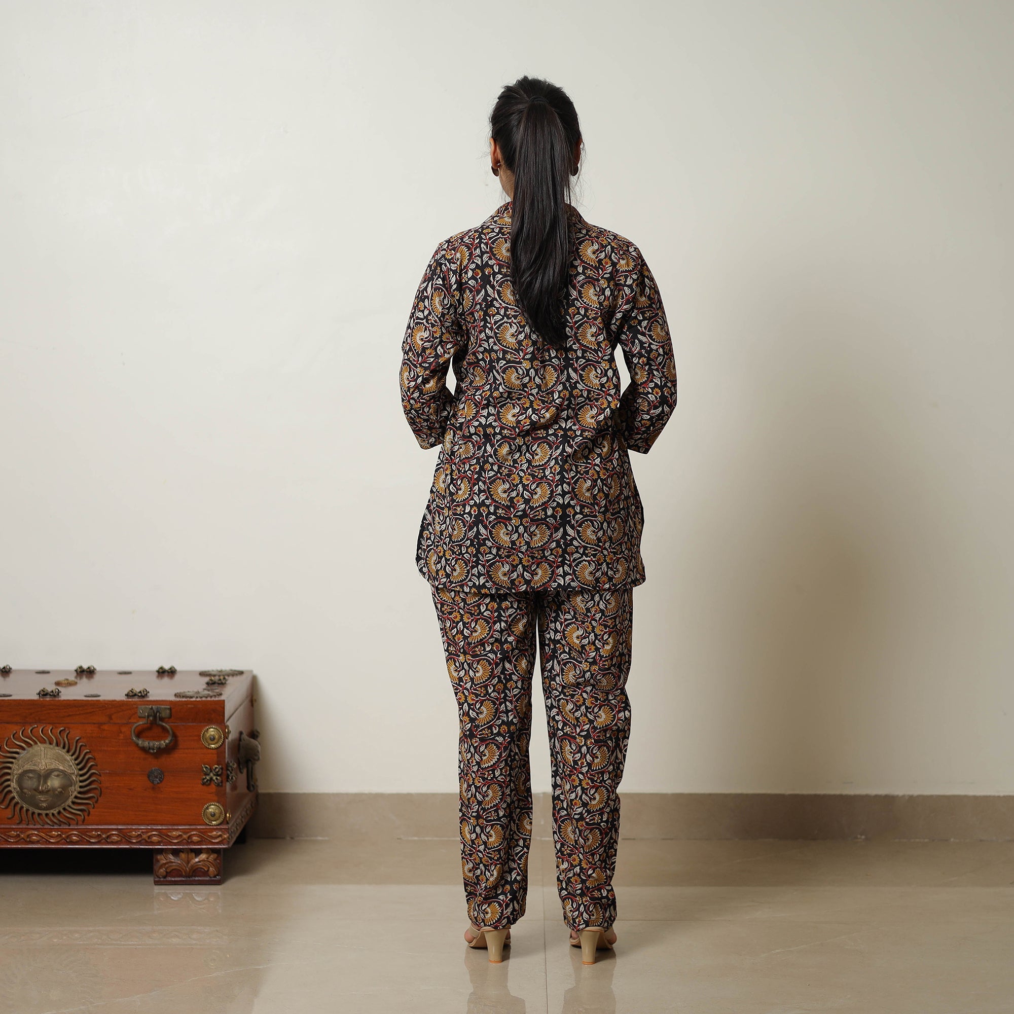  Multicolor Block Print Cotton Bagru Co-Ord Set 