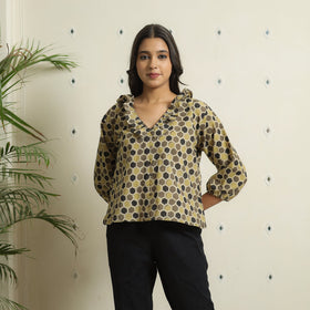  Ajrakh Block Printed Cotton Crop Top 05 