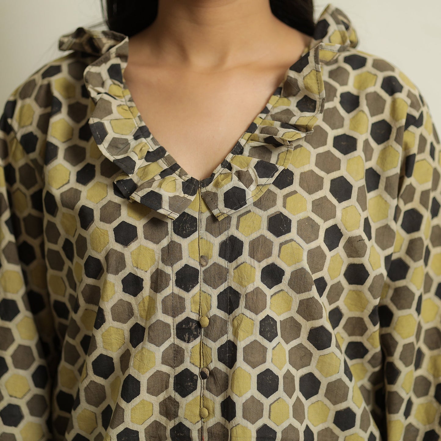  Ajrakh Block Printed Cotton Crop Top 05 