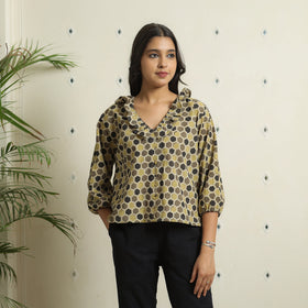  Ajrakh Block Printed Cotton Crop Top 05 