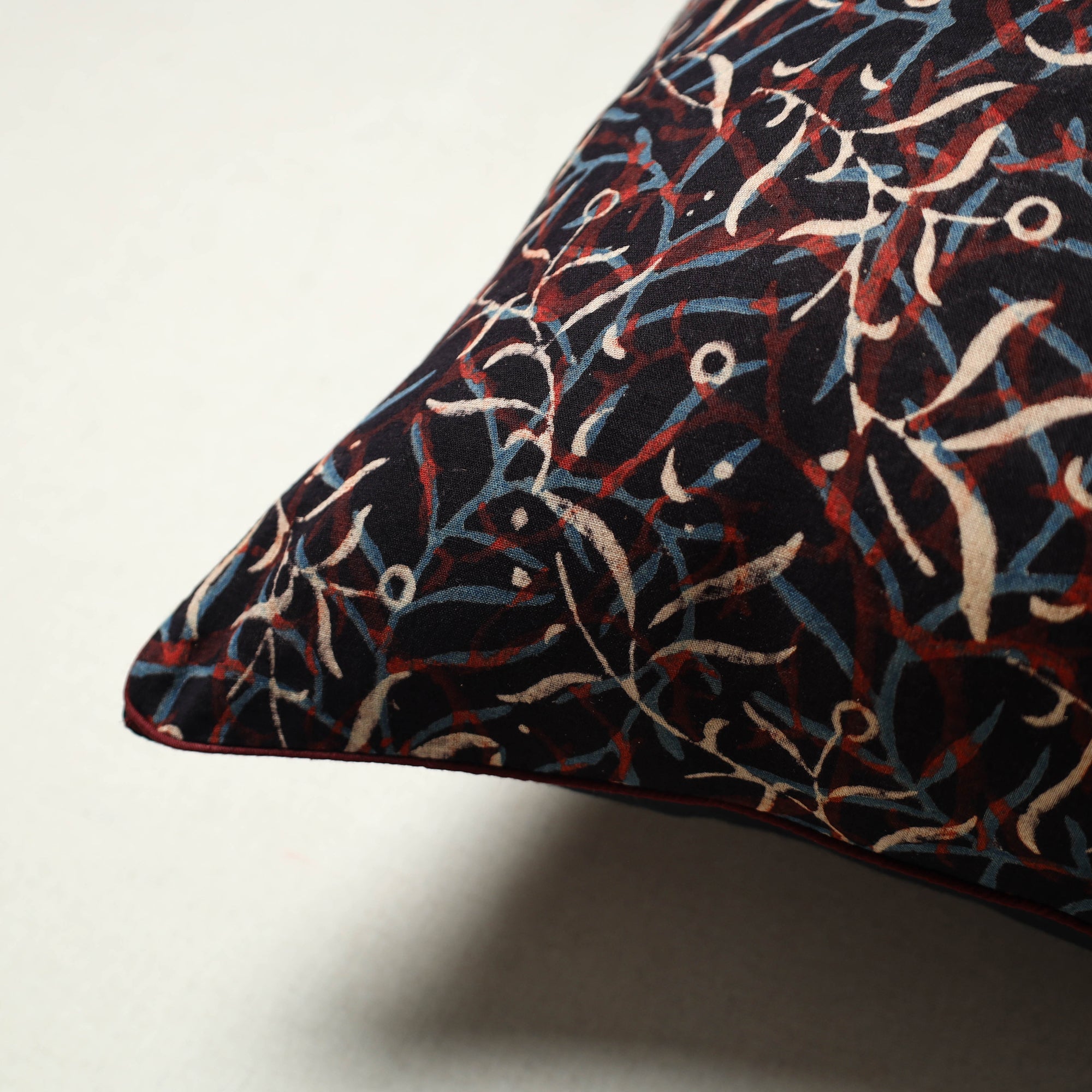 Authentic Multicolor Ajrakh Cushion Cover 