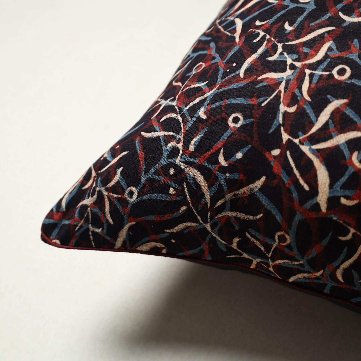 Authentic Multicolor Ajrakh Cushion Cover 