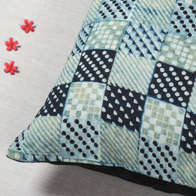 Multicolor Ajrakh Block Printed Cotton Cushion Cover