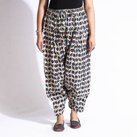 Buy Ajrakh Block Print Cotton Elasticated Salwar Online at iTokri.com