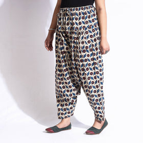 Buy Ajrakh Block Print Cotton Elasticated Salwar Online at iTokri.com