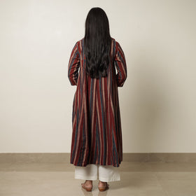 Multicolor - Ajrakh Block Printed Cotton Flared Kurta 07