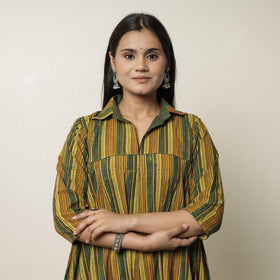  Ajrakh Block Printed Cotton Flared Kurta for Women