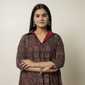  Ajrakh Block Printed Cotton Flared Kurta for Women