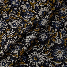  Multicolor Block Printed Cotton Kalamkari Bagru Fabric