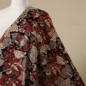Multicolor - printed cotton kalamkari fabric 04