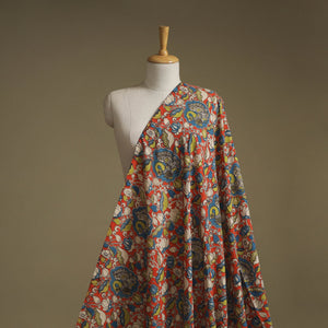 Printed cotton kalamkari fabric 22 - handcrafted