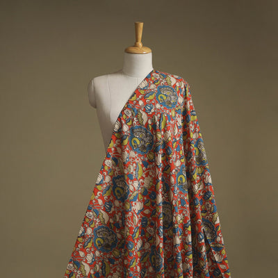 Printed cotton kalamkari fabric 22 - handcrafted