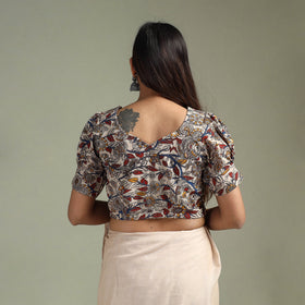 Printed cotton kalamkari readymade blouse 03 - handcrafted