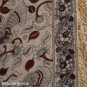 Printed cotton kalamkari saree 01 - handcrafted