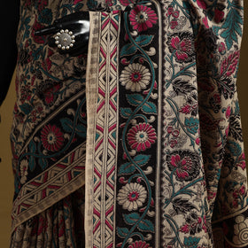 Printed cotton kalamkari saree 23 - handcrafted