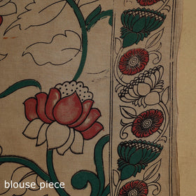 Printed cotton kalamkari saree 40 - handcrafted