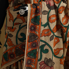 Printed cotton kalamkari saree 40 - handcrafted