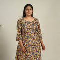 Buy Multicolor Printed Cotton A-Line Kalamkari Kurta