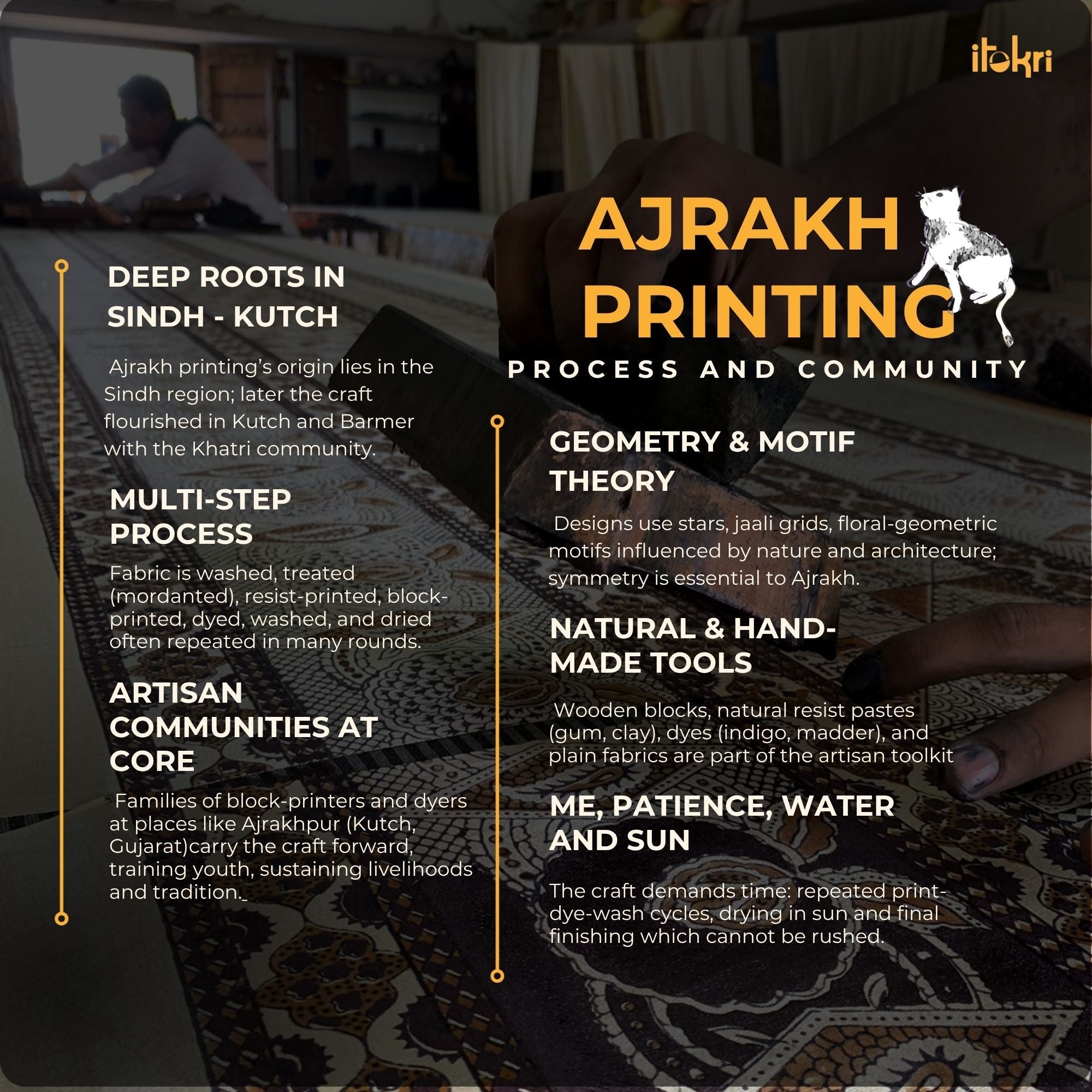 Multicolor - printed cotton long kurta - handcrafted