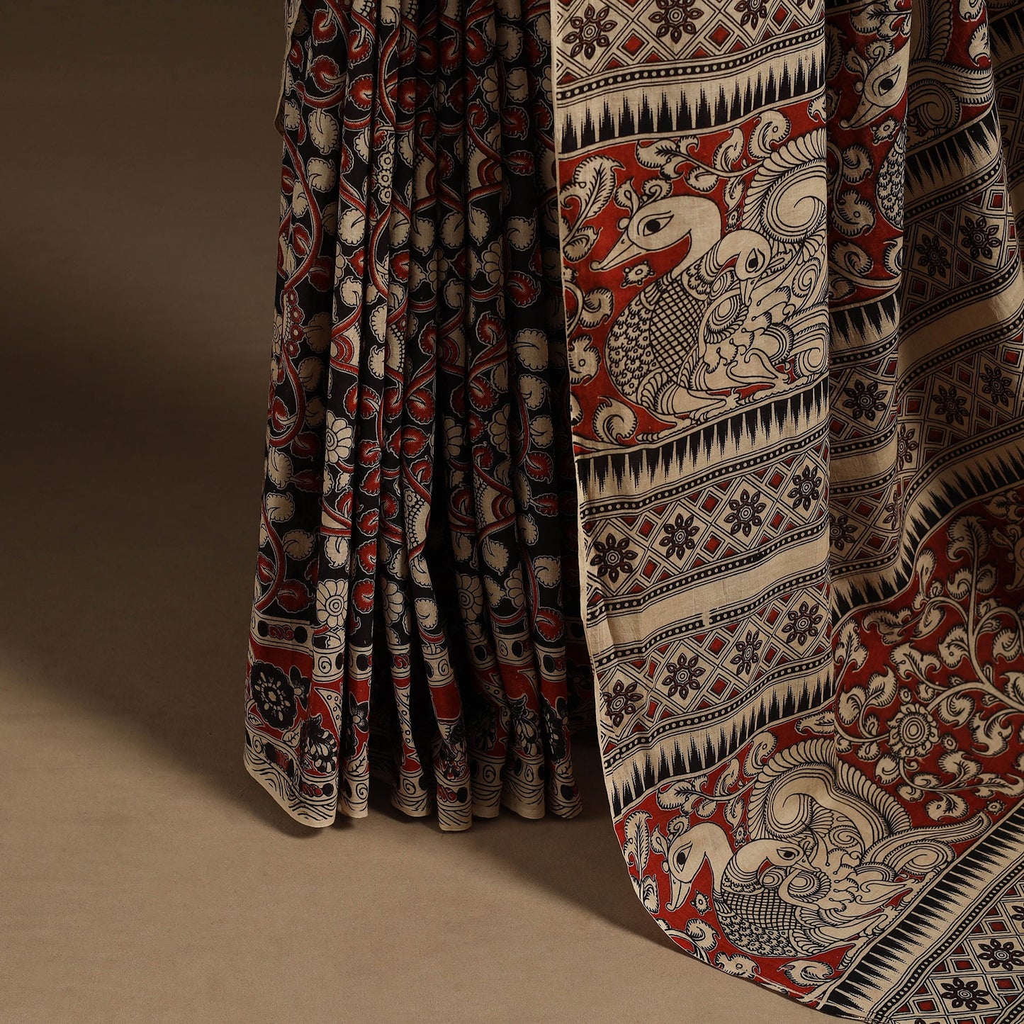 Multicolor - printed cotton nellore kalamkari saree 05