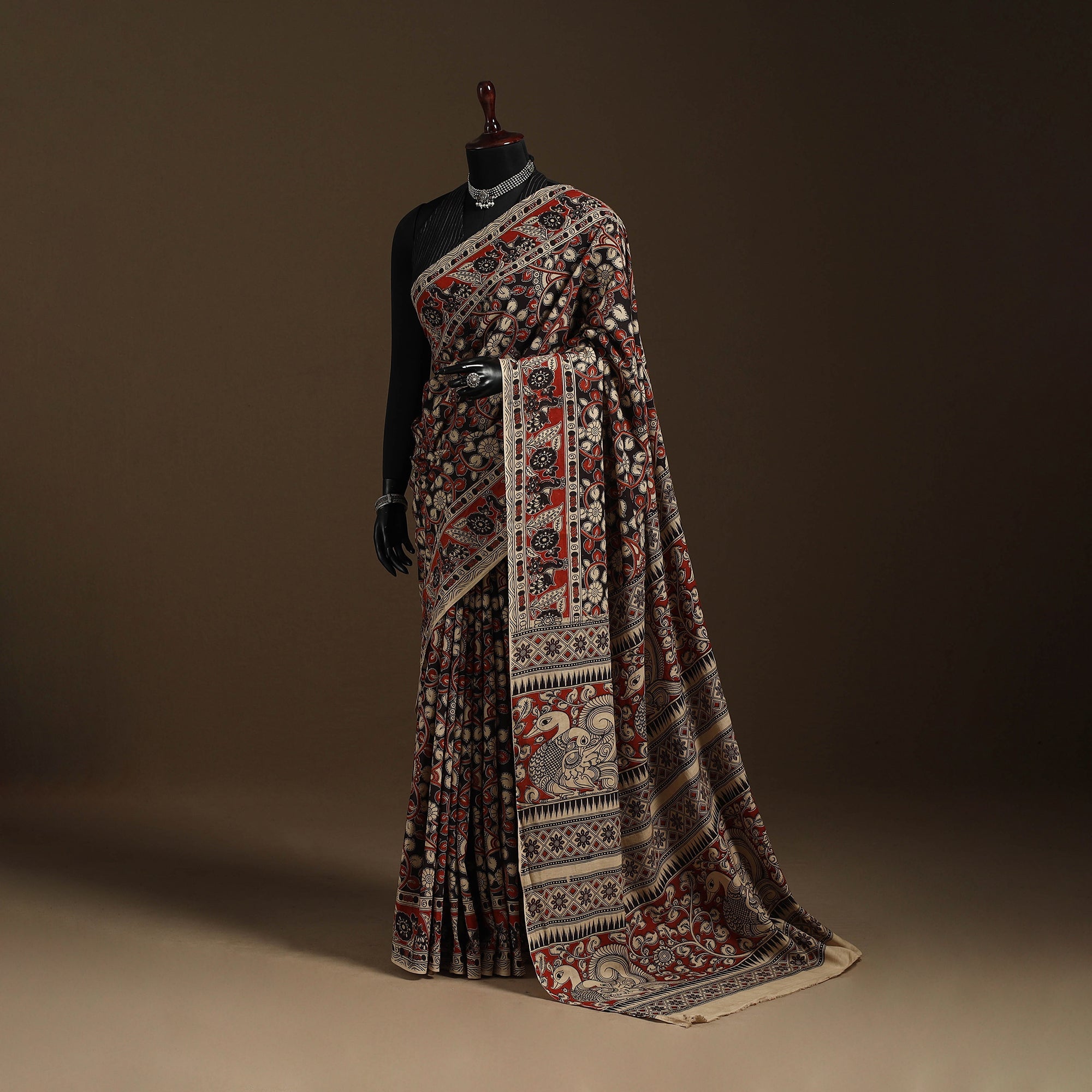 Multicolor - printed cotton nellore kalamkari saree 05