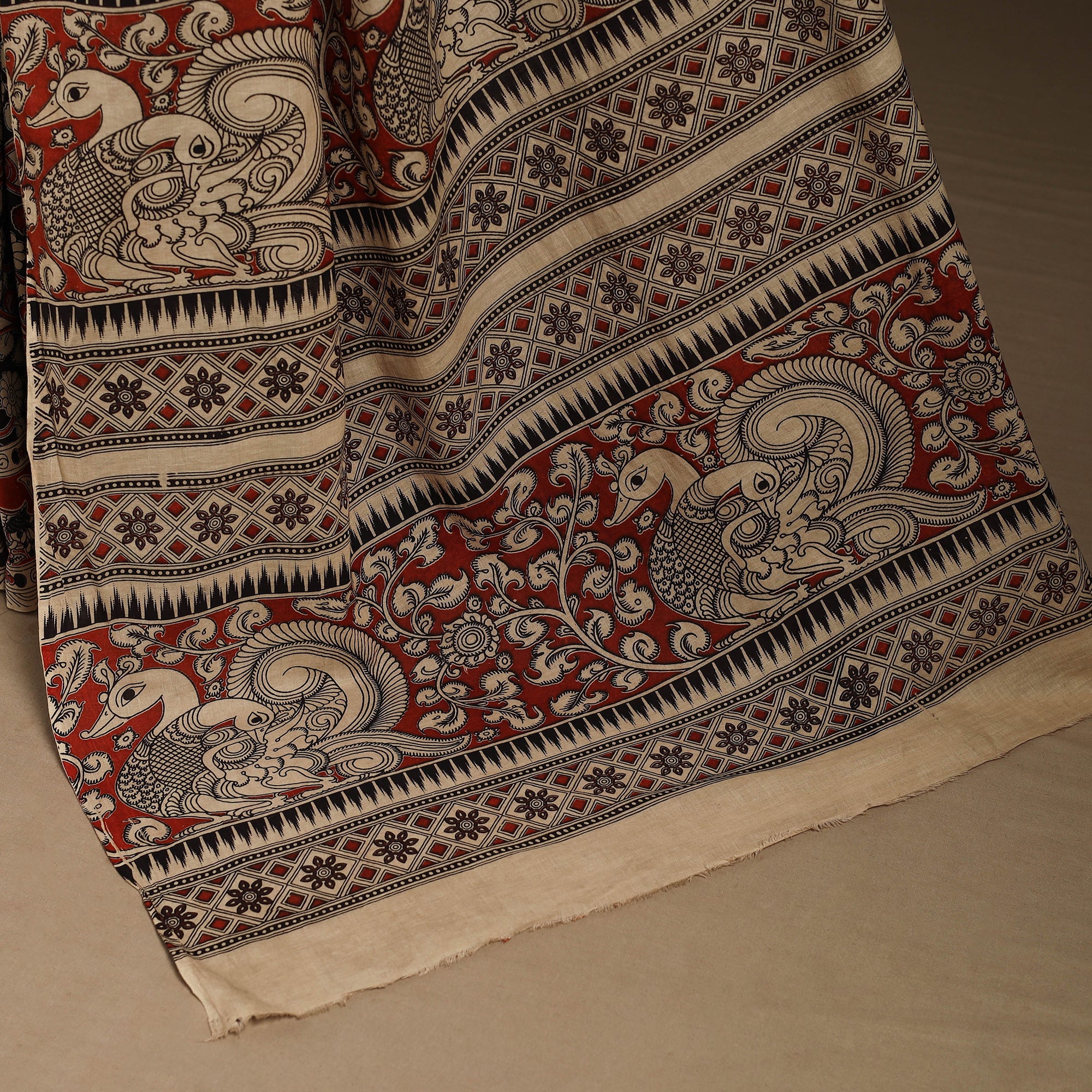 Multicolor - printed cotton nellore kalamkari saree 05