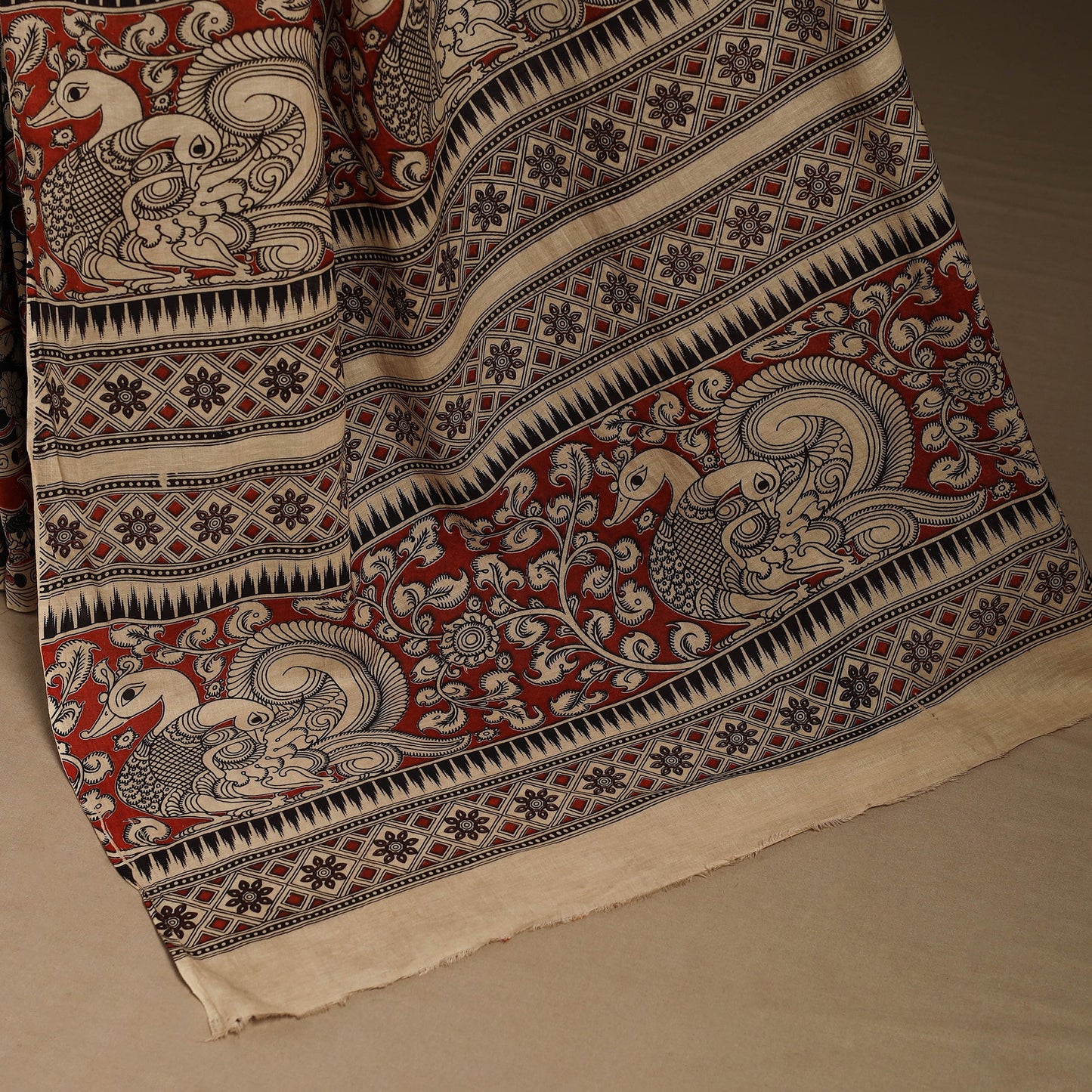 Multicolor - printed cotton nellore kalamkari saree 05