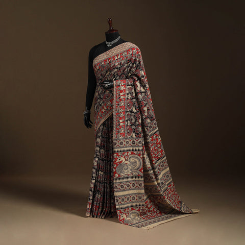 Multicolor - printed cotton nellore kalamkari saree 09