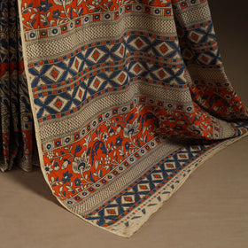 Multicolor - printed cotton nellore kalamkari saree 17