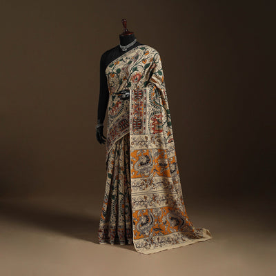 Multicolor - printed cotton nellore kalamkari saree 49