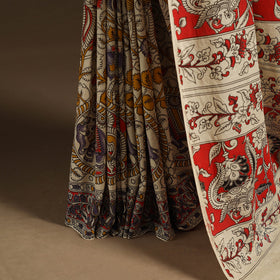 Multicolor - printed cotton nellore kalamkari saree 71