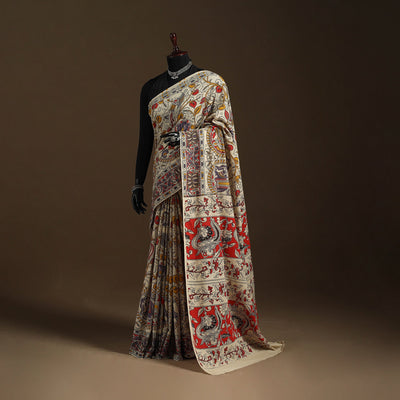 Multicolor - printed cotton nellore kalamkari saree 71