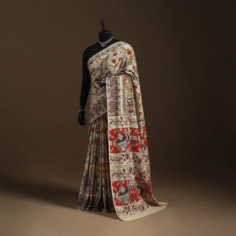 Multicolor - printed cotton nellore kalamkari saree 71